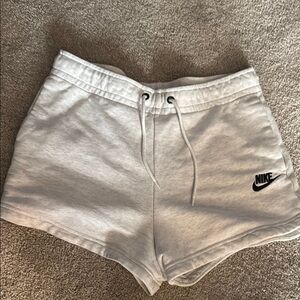 Nike Gray Athletic Shorts with Elastic Waistband